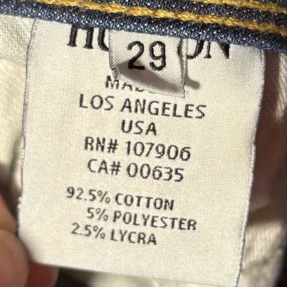 Hudson Ginny Crop Straight Cuff Denim Jeans Women's Size 29 Festival Casual - Picture 8 of 13